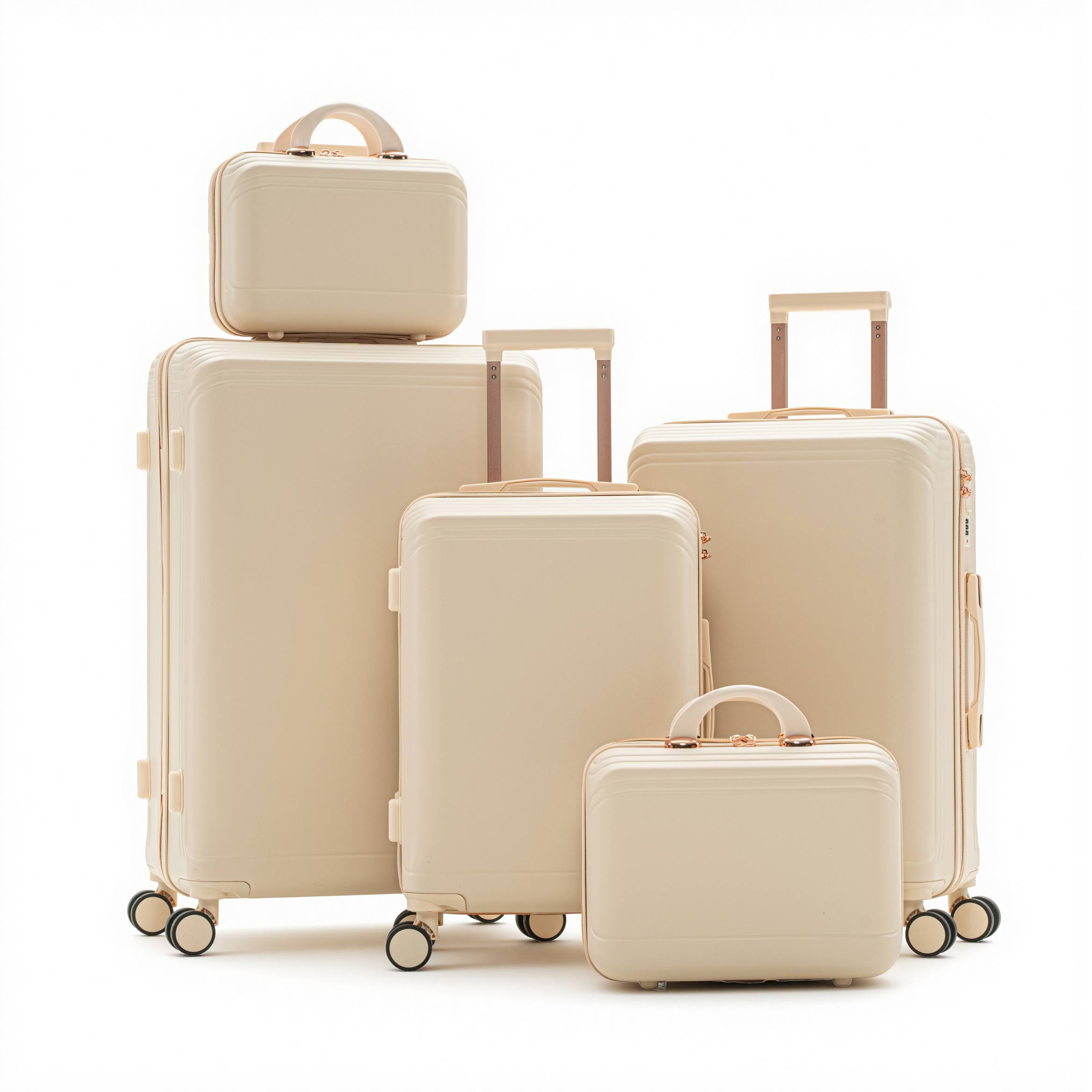 Minimalistinis ABS 5 dalių Hardshell bagažo rinkinys Minimalistinis ABS 5 dalių Hardshell bagažo rinkinys